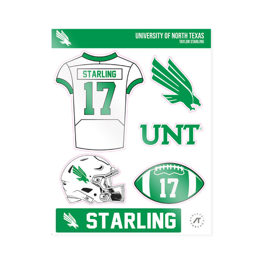 North Texas - NCAA Football : Taylor Starling - Sticker Sheet-0