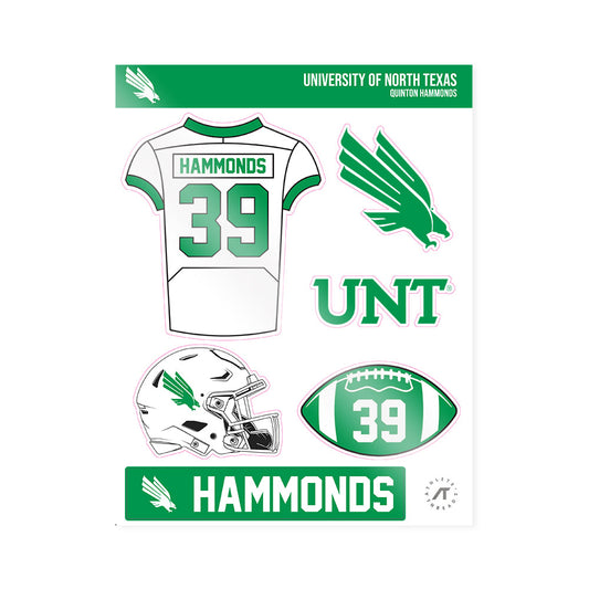 North Texas - NCAA Football : Quinton Hammonds - Sticker Sheet-0