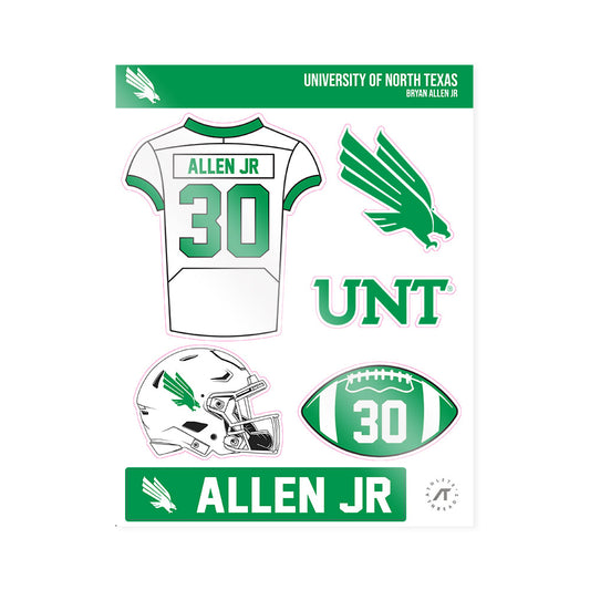 North Texas - NCAA Football : Bryan Allen Jr - Sticker Sheet-0