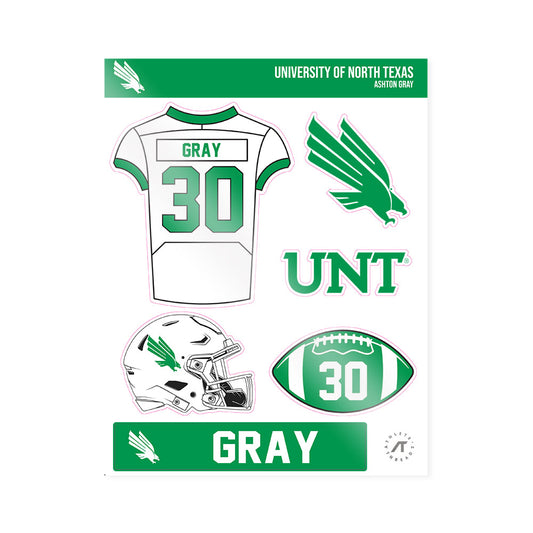 North Texas - NCAA Football : Ashton Gray - Sticker Sheet-0