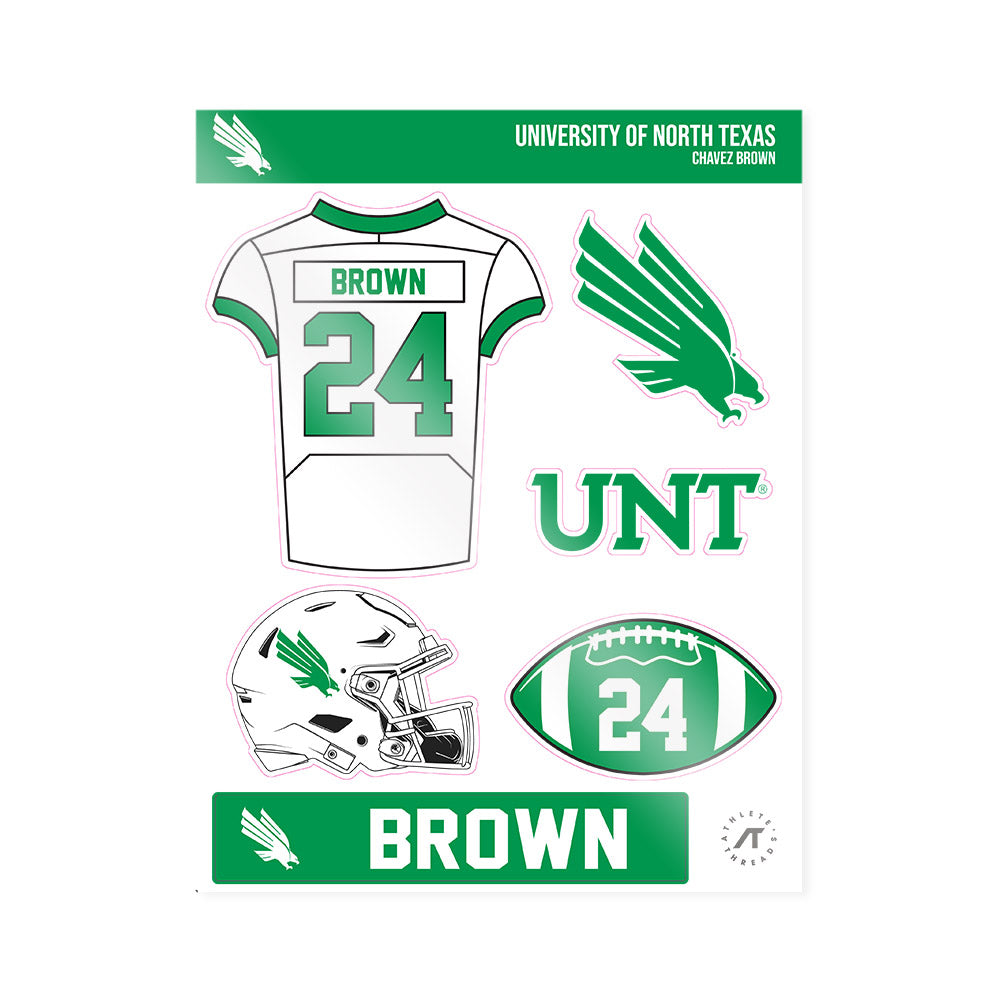 North Texas - NCAA Football : Chavez Brown - Sticker Sheet-0