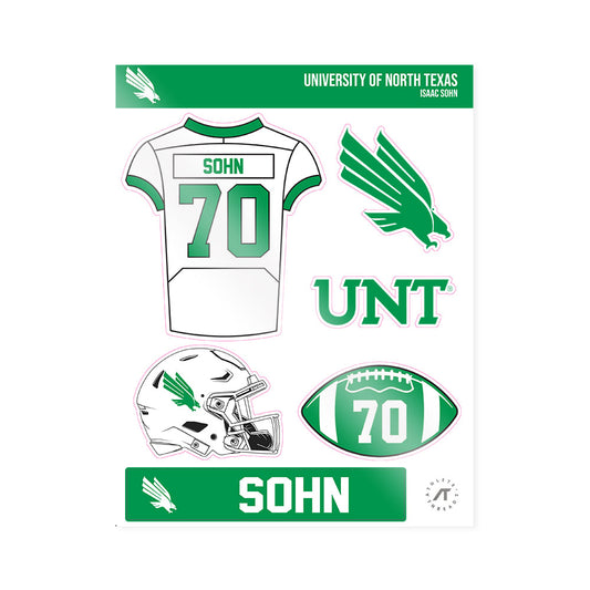 North Texas - NCAA Football : Isaac Sohn - Sticker Sheet-0