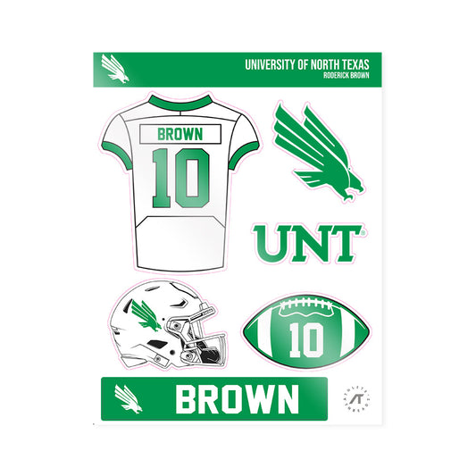 North Texas - NCAA Football : Roderick Brown - Sticker Sheet-0