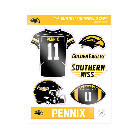 Southern Miss - NCAA Football : Jonathan Pennix - Sticker Sheet-0