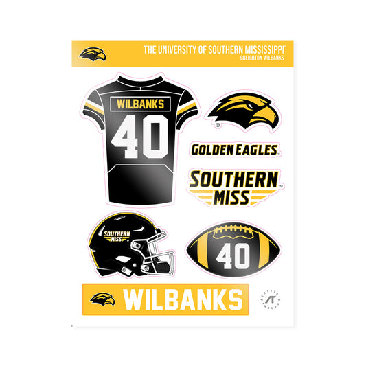 Southern Miss - NCAA Football : Creighton Wilbanks - Sticker Sheet-0