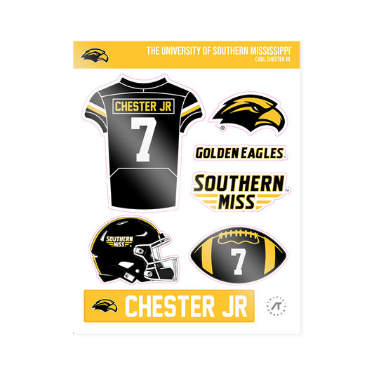 Southern Miss - NCAA Football : Carl Chester Jr - Sticker Sheet-0