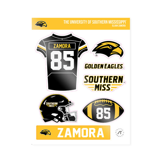 Southern Miss - NCAA Football : Elijah Zamora - Sticker Sheet-0
