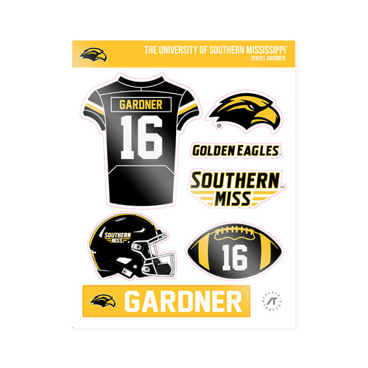 Southern Miss - NCAA Football : Denzel Gardner - Sticker Sheet-0
