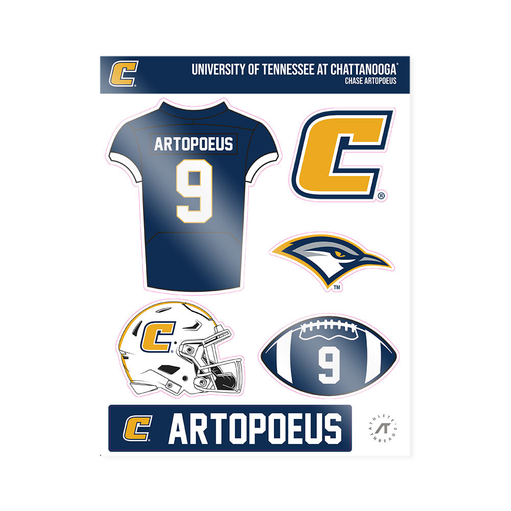 UTC - NCAA Football : Chase Artopoeus - Sticker Sheet-0
