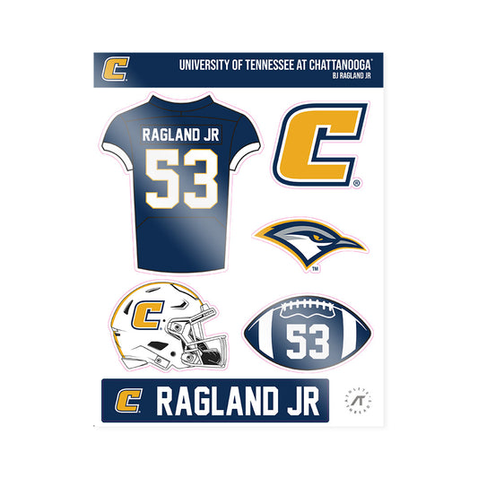 UTC - NCAA Football : BJ Ragland Jr - Sticker Sheet-0