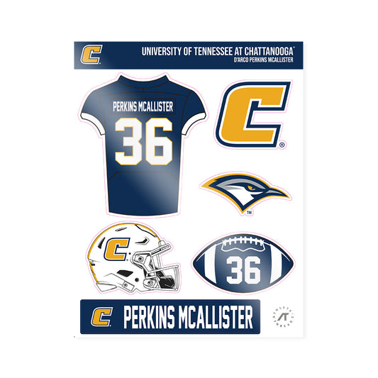 UTC - NCAA Football : D'Arco Perkins McAllister - Sticker Sheet-0