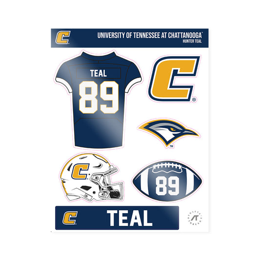 UTC - NCAA Football : Hunter Teal - Sticker Sheet-0