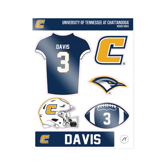 UTC - NCAA Football : Reggie Davis - Sticker Sheet-0