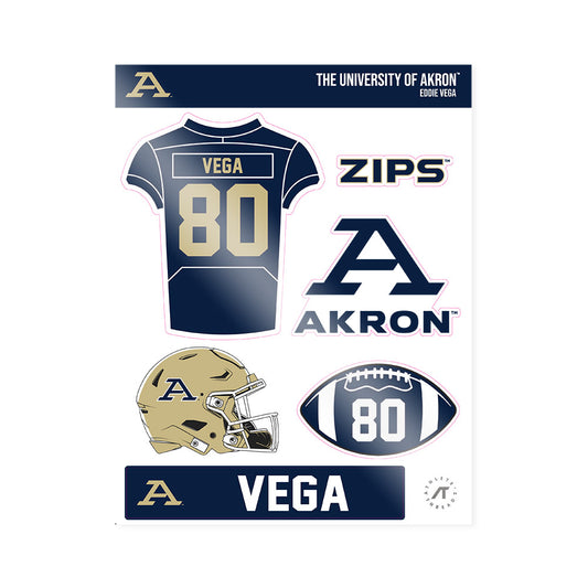 Akron - NCAA Football : Eddie Vega - Sticker Sheet-0