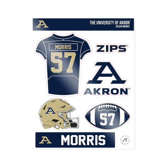 Akron - NCAA Football : Delvin Morris - Sticker Sheet-0