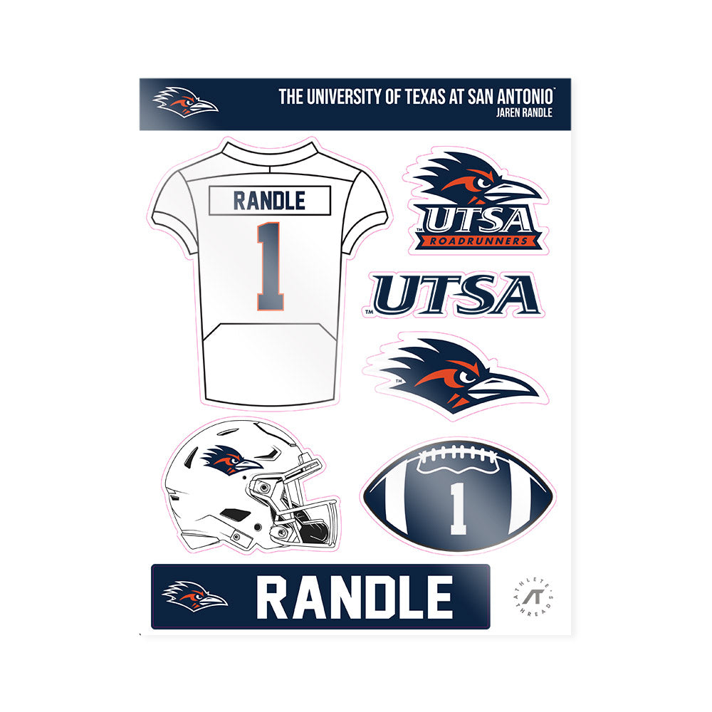 UTSA - NCAA Football : Jaren Randle - Sticker Sheet-0