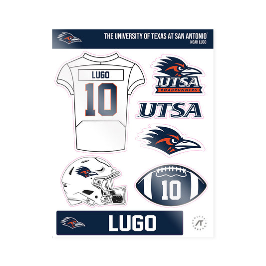 UTSA - NCAA Football : Noah Lugo - Sticker Sheet-0