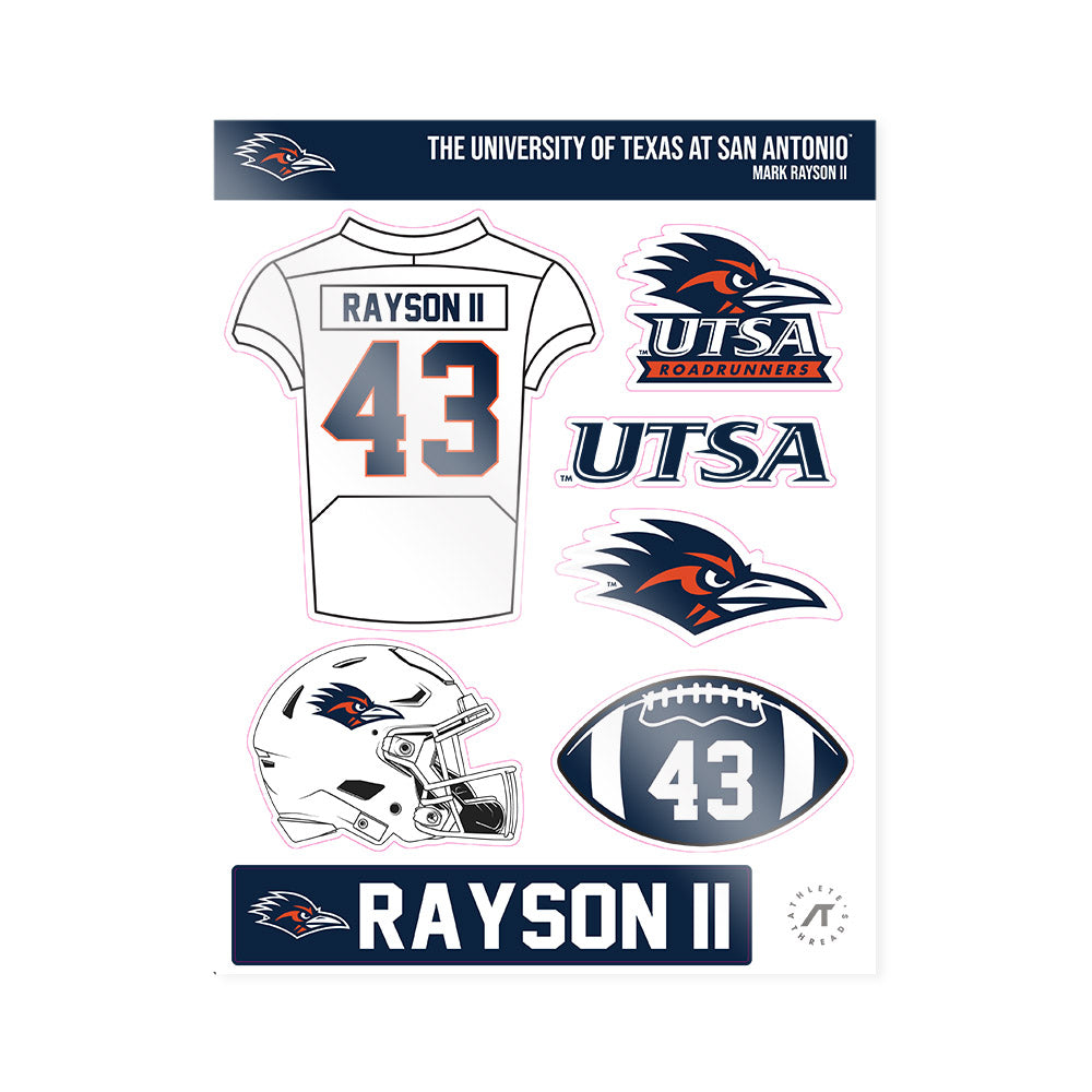 UTSA - NCAA Football : Mark Rayson ii - Sticker Sheet-0