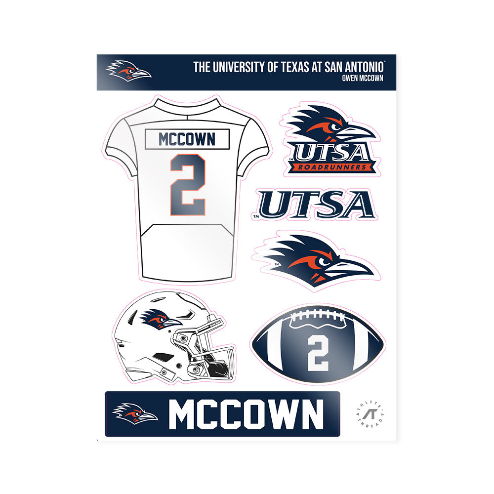 UTSA - NCAA Football : Owen McCown - Sticker Sheet-0