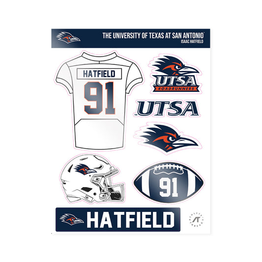 UTSA - NCAA Football : Isaac Hatfield - Sticker Sheet-0