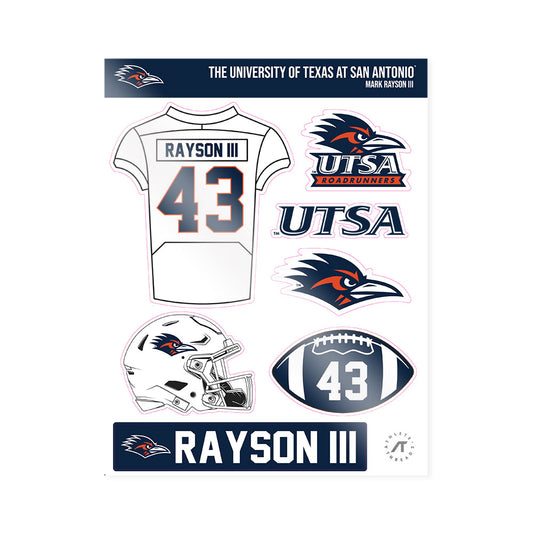 UTSA - NCAA Football : Mark Rayson III - Sticker Sheet-0