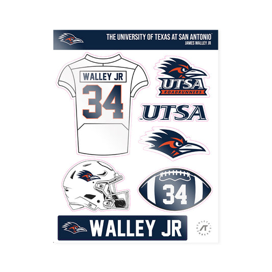 UTSA - NCAA Football : James Walley Jr - Sticker Sheet-0