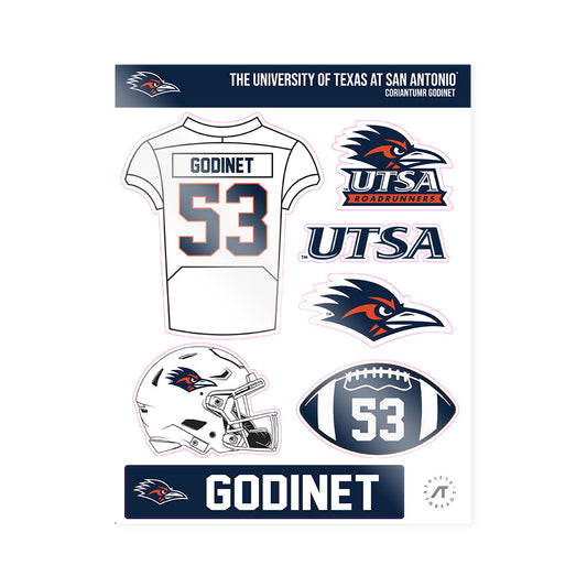 UTSA - NCAA Football : Coriantumr Godinet - Sticker Sheet-0