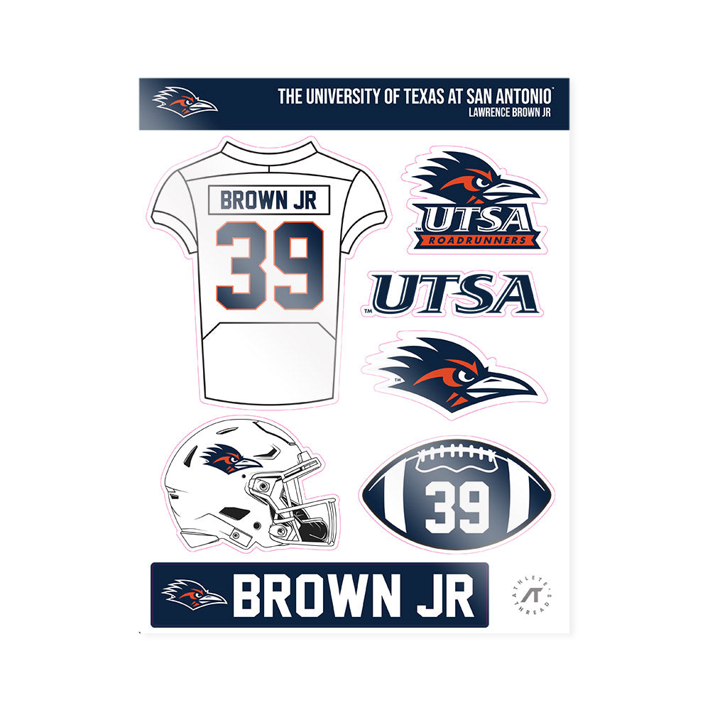 UTSA - NCAA Football : Lawrence Brown Jr - Sticker Sheet-0