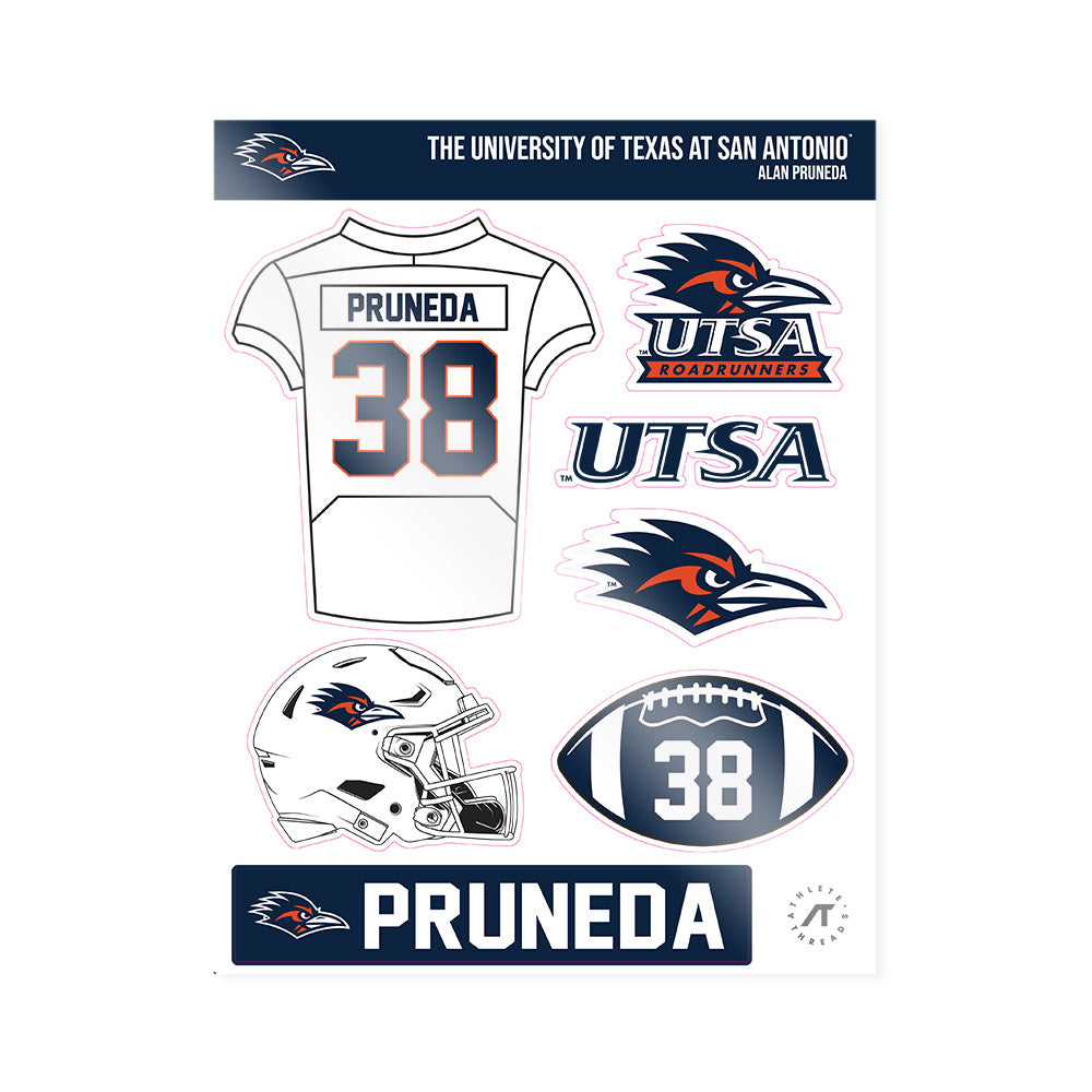 UTSA - NCAA Football : Alan Pruneda - Sticker Sheet-0