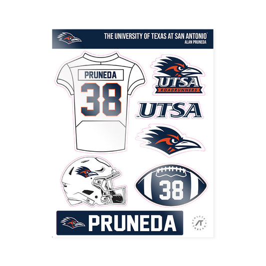 UTSA - NCAA Football : Alan Pruneda - Sticker Sheet-0
