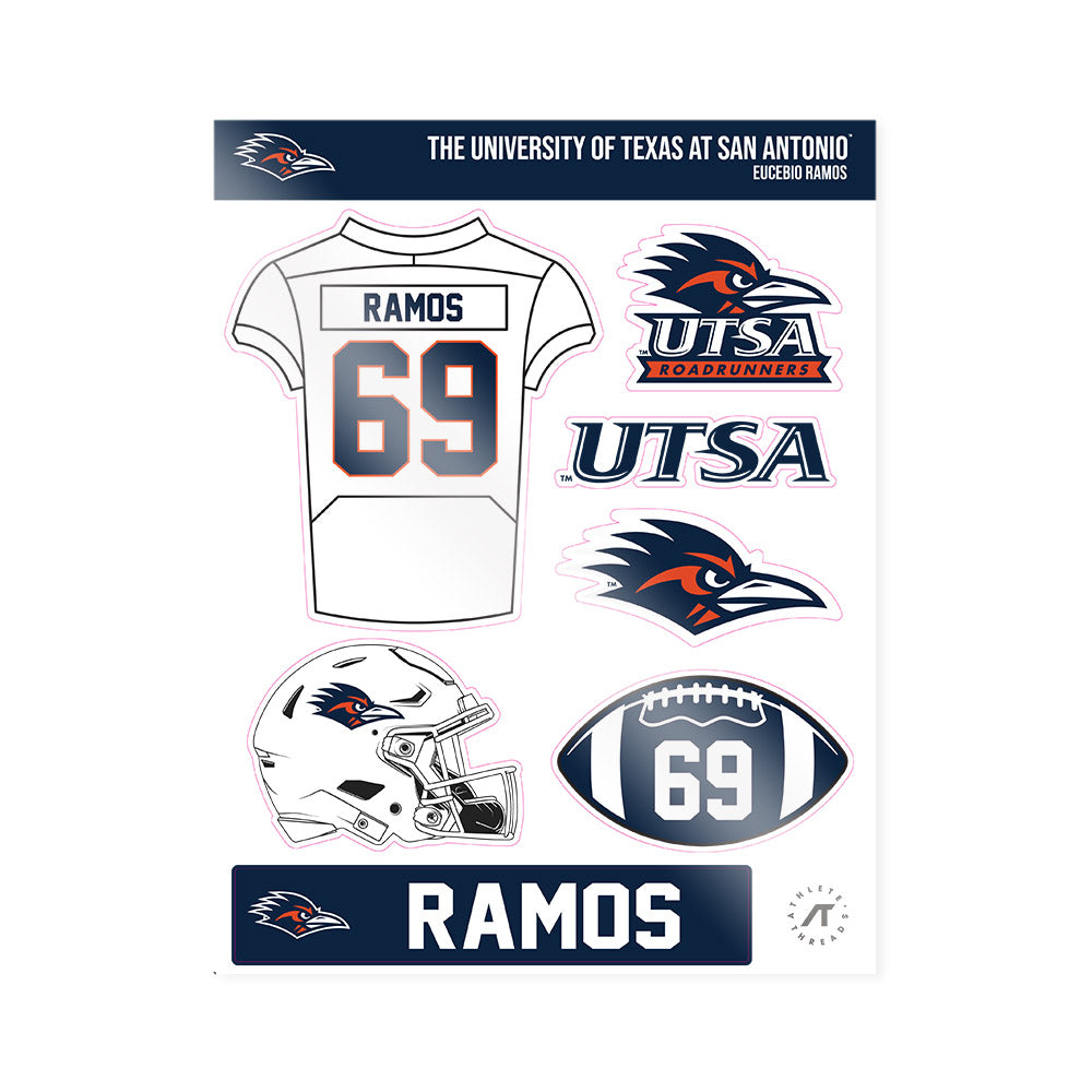 UTSA - NCAA Football : Eucebio Ramos - Sticker Sheet-0