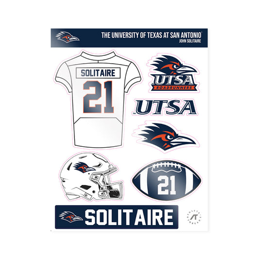 UTSA - NCAA Football : John Solitaire - Sticker Sheet-0