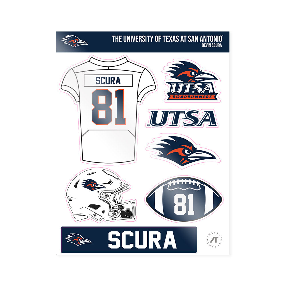 UTSA - NCAA Football : Devin Scura - Sticker Sheet-0