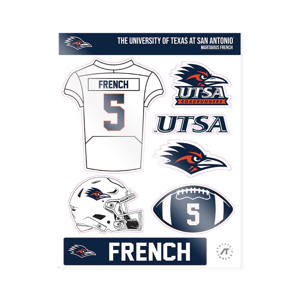 UTSA - NCAA Football : Martavius French - Sticker Sheet-0