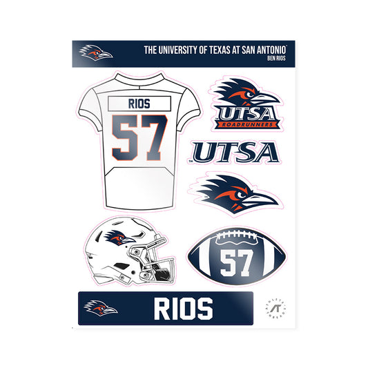 UTSA - NCAA Football : Ben Rios - Sticker Sheet-0