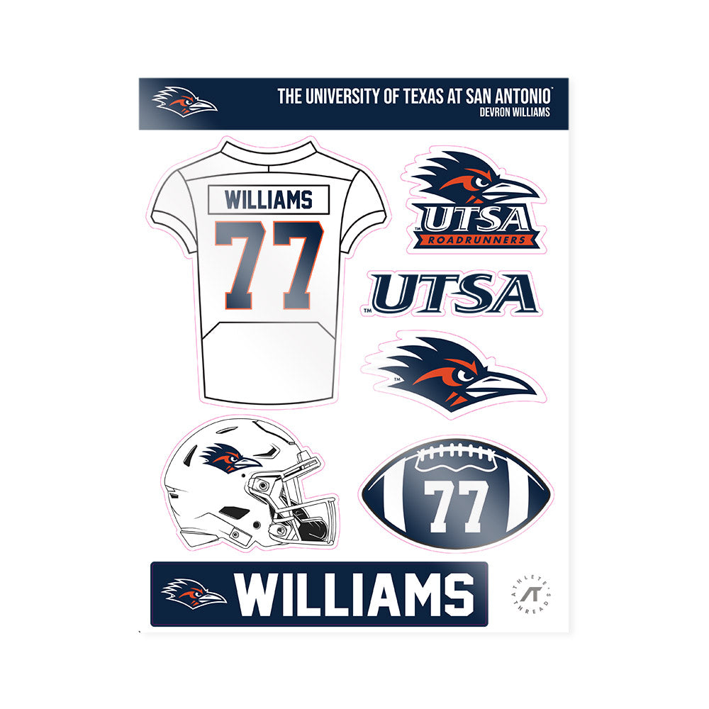 UTSA - NCAA Football : Devron Williams - Sticker Sheet-0