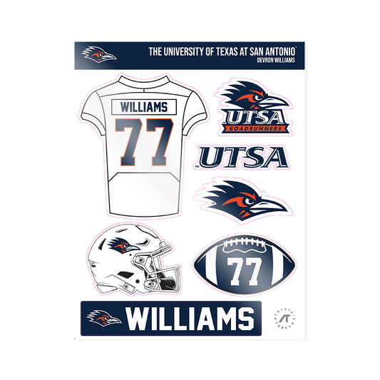 UTSA - NCAA Football : Devron Williams - Sticker Sheet-0