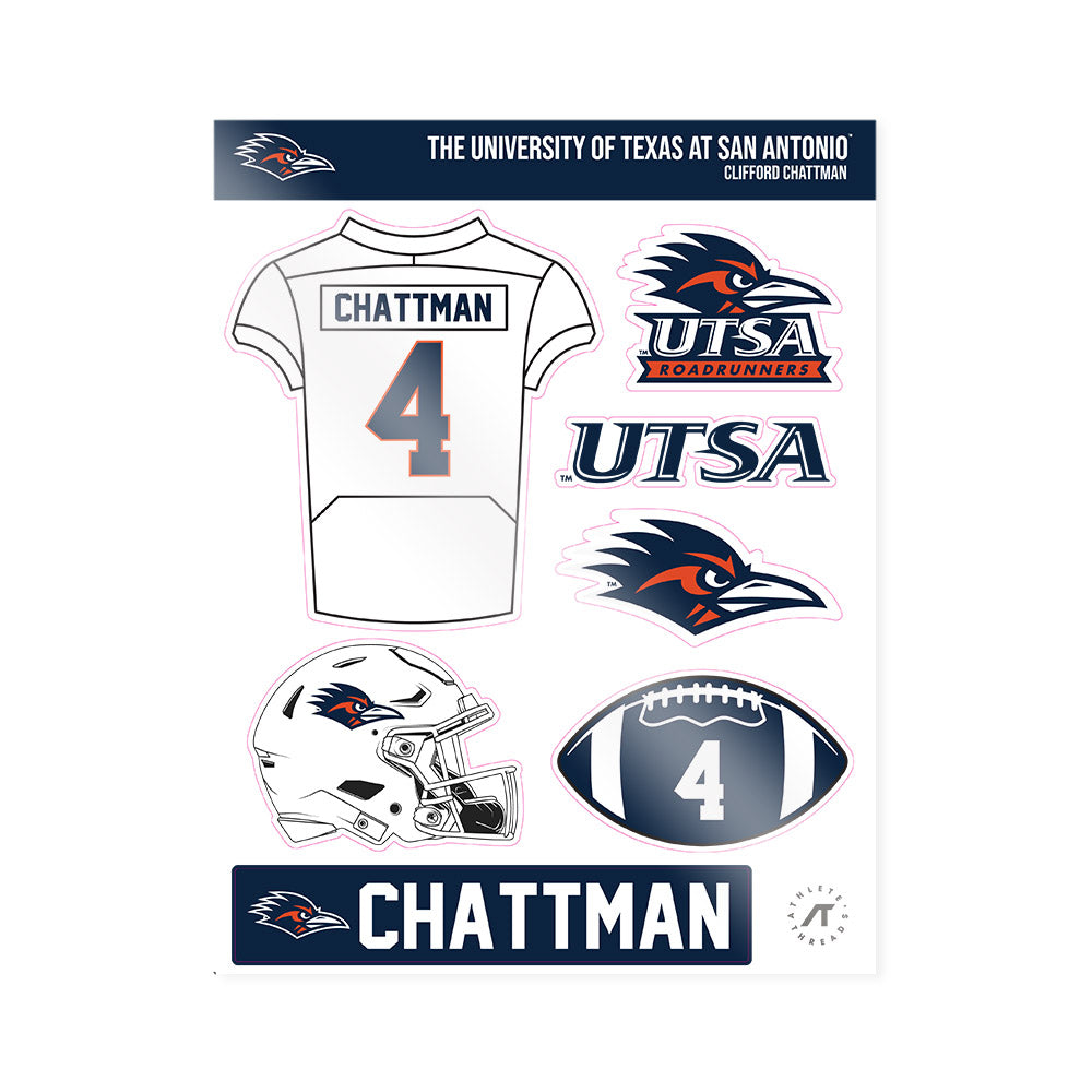 UTSA - NCAA Football : Clifford Chattman - Sticker Sheet-0