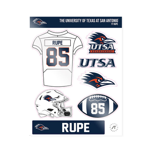 UTSA - NCAA Football : Ty Rupe - Sticker Sheet-0