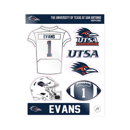 UTSA - NCAA Football : Joseph Evans - Sticker Sheet-0