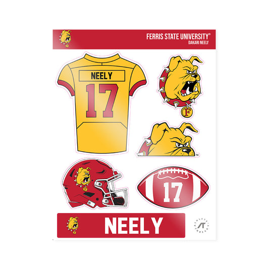Ferris State - NCAA Football : Dakari Neely - Sticker Sheet-0