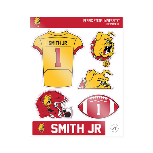 Ferris State - NCAA Football : Lento Smith Jr - Sticker Sheet-0