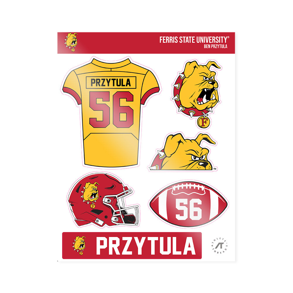 Ferris State - NCAA Football : Ben Przytula - Sticker Sheet-0