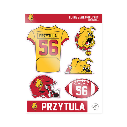 Ferris State - NCAA Football : Ben Przytula - Sticker Sheet-0