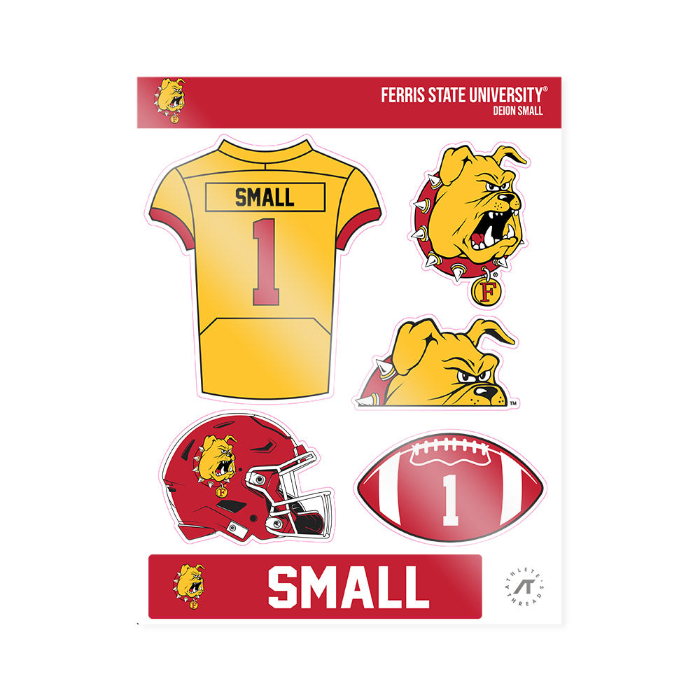 Ferris State - NCAA Football : Deion Small - Sticker Sheet-0