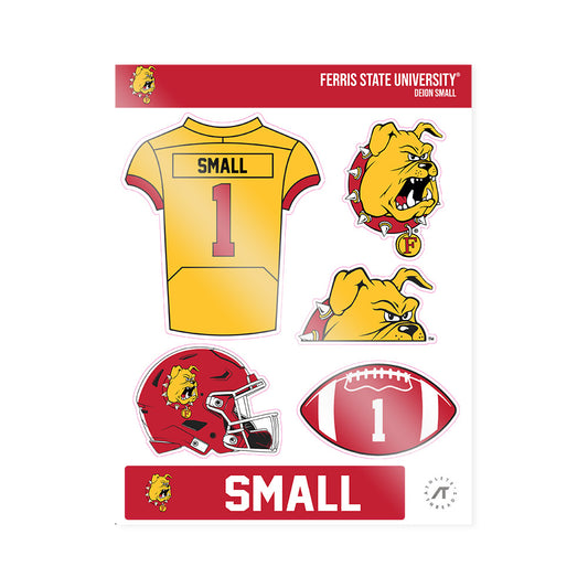 Ferris State - NCAA Football : Deion Small - Sticker Sheet-0