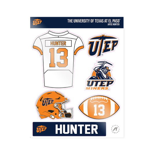 UTEP - NCAA Football : Jayce Hunter - Sticker Sheet-0