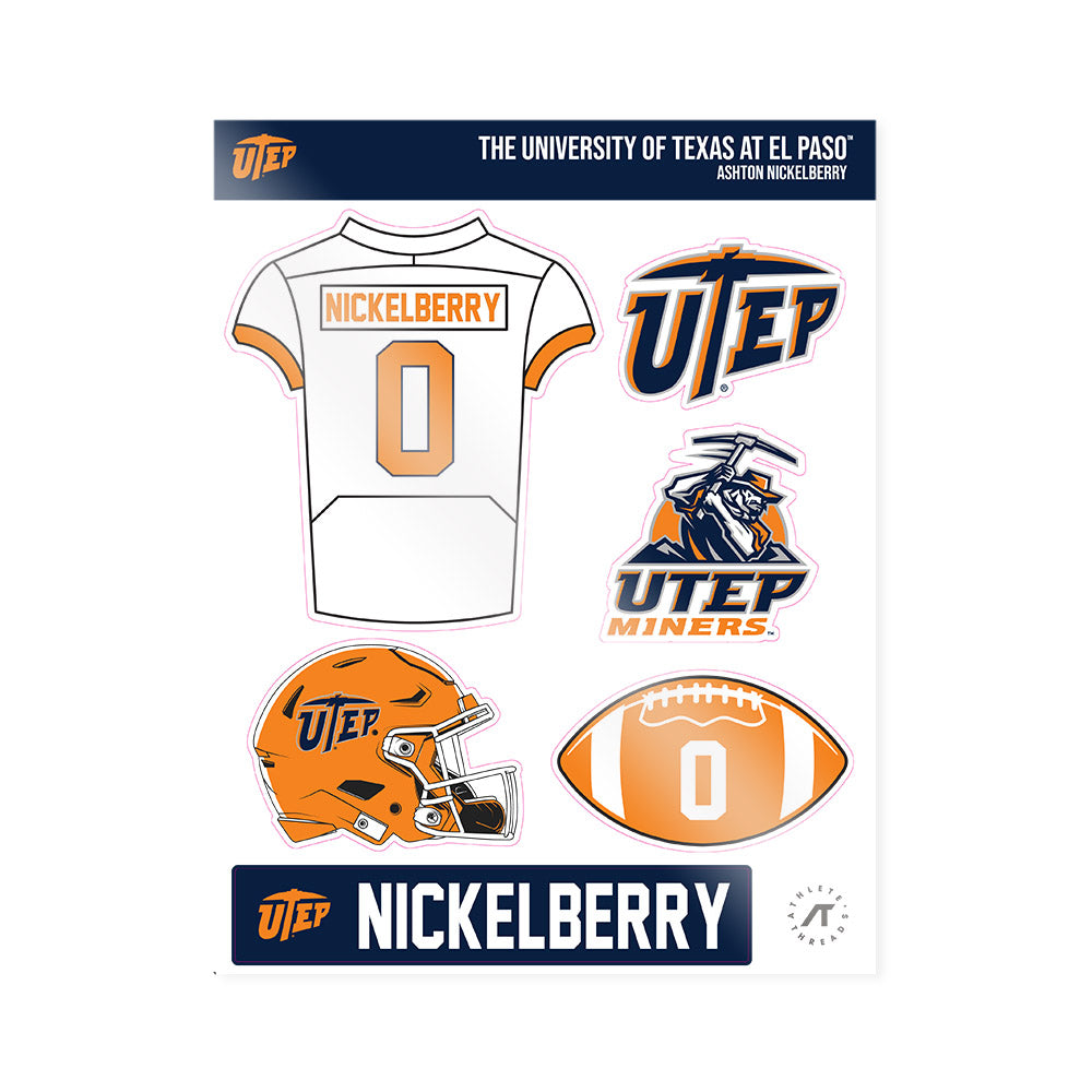 UTEP - NCAA Football : Ashton Nickelberry - Sticker Sheet-0