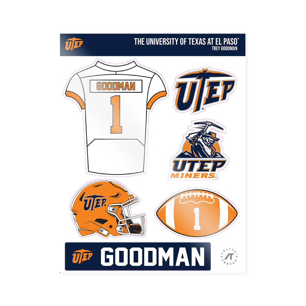 UTEP - NCAA Football : Trey Goodman - Sticker Sheet-0