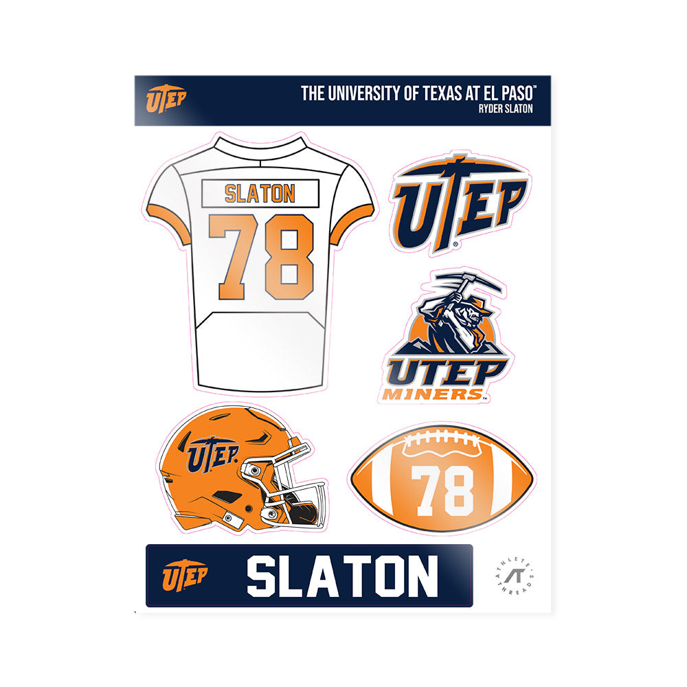 UTEP - NCAA Football : Ryder Slaton - Sticker Sheet-0
